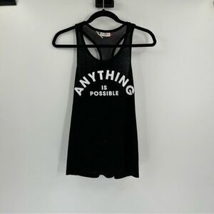Authentic American Heritage "Anything Is Possible" Graphic Tank Black Size Small